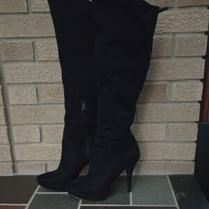 Guess Black Over the Knee Boots